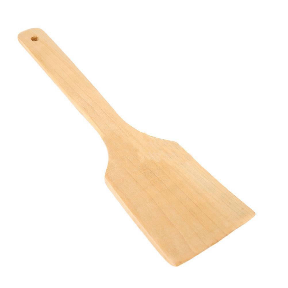 Mini Frying Spatula Natural Luster Grass Wood Anti-Corrosion 7X28Cm Cooking 1Set