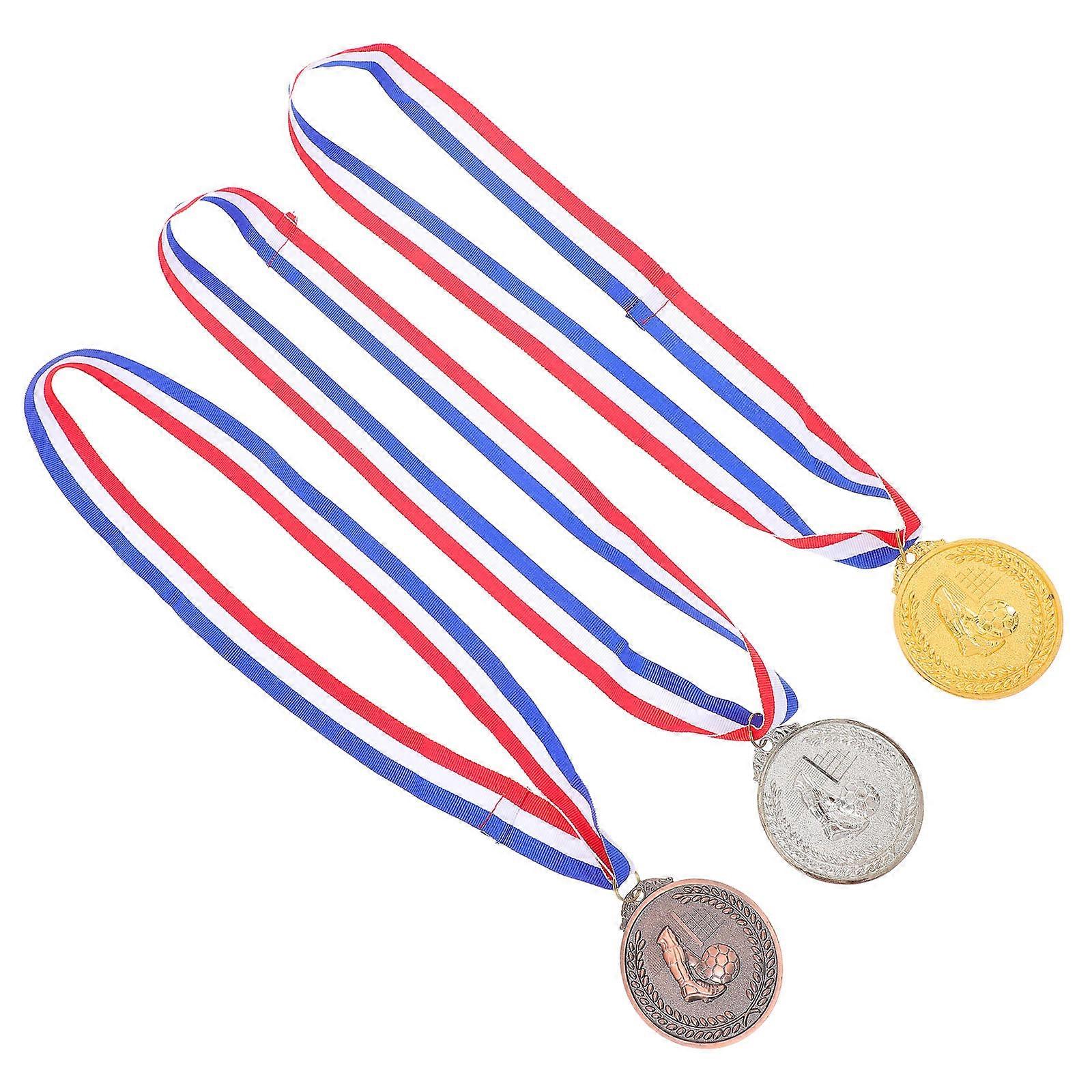 Award Medals Winner Medals for Prizes 3Pcs with Assorted Colors and Zinc Alloy