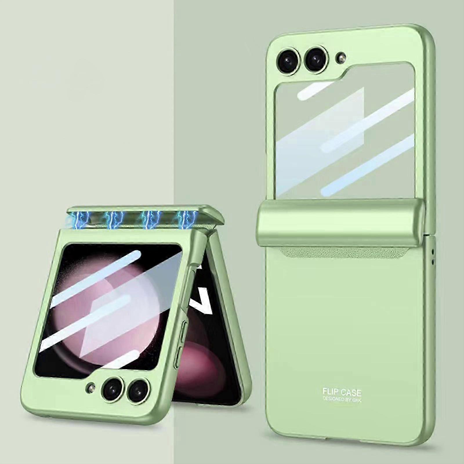 Magnetic Hinge Protection Case for Samsung Galaxy Z Flip 5, Built in Screen Protector Case for Samsung Z Flip 5