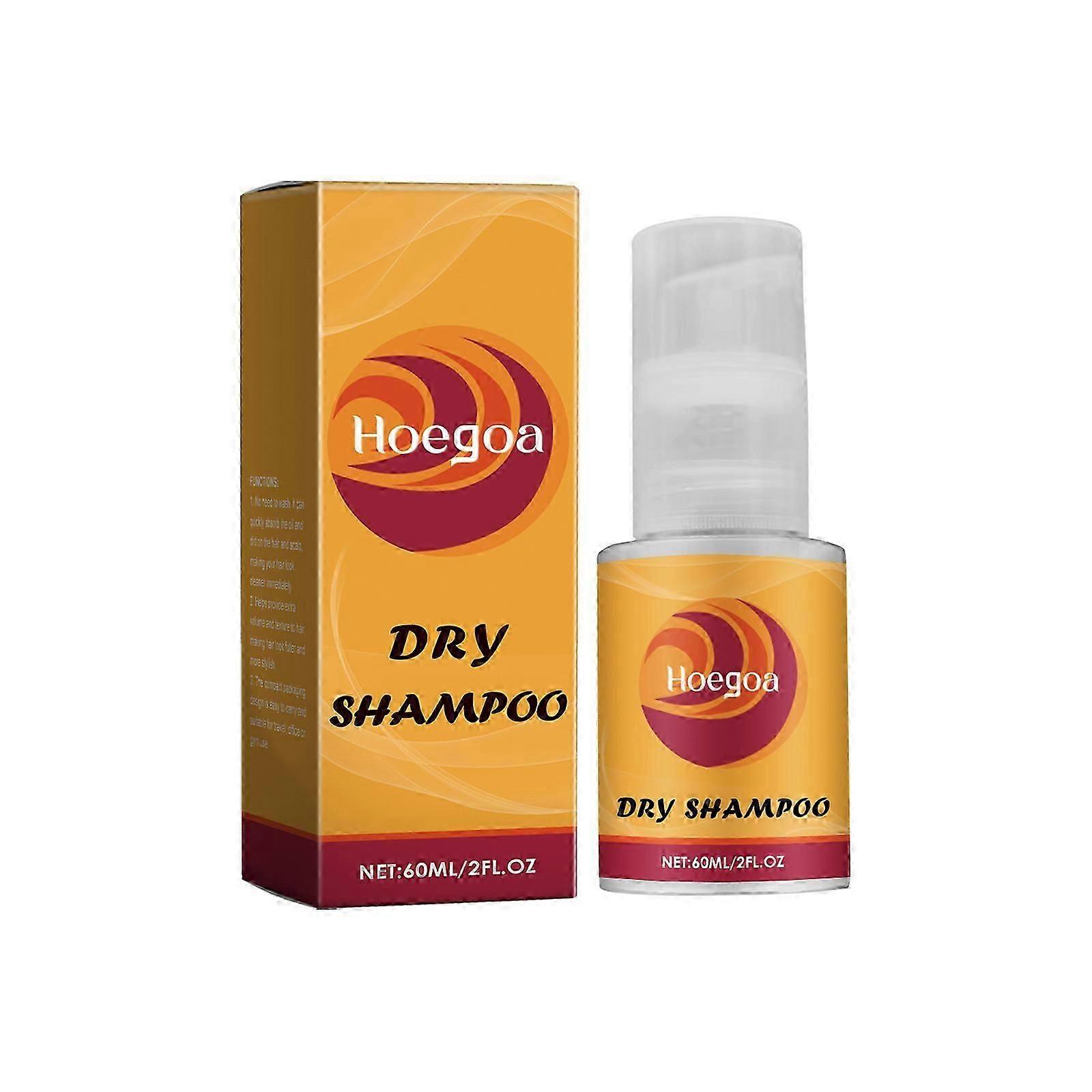 Shampoing sec pour cheveux, shampoing sec entièrement naturel pour cheveux foncés, shampoing sec en poudre sans aérosol, shampoing sec portable pour tous types de cheveux 60 ml