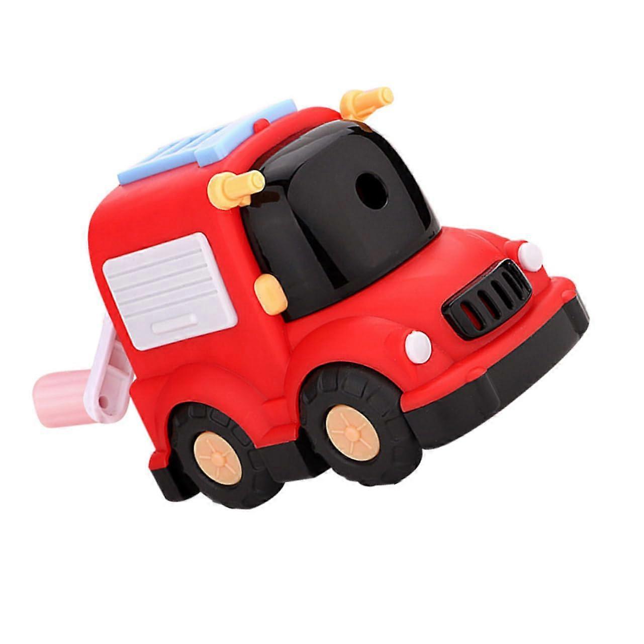 Handheld Pencil Sharpener Knife for Car Sketching, Student Funny Pencil Sharpener, Kids Cartoon Toddler Supply, Plastic Red.
