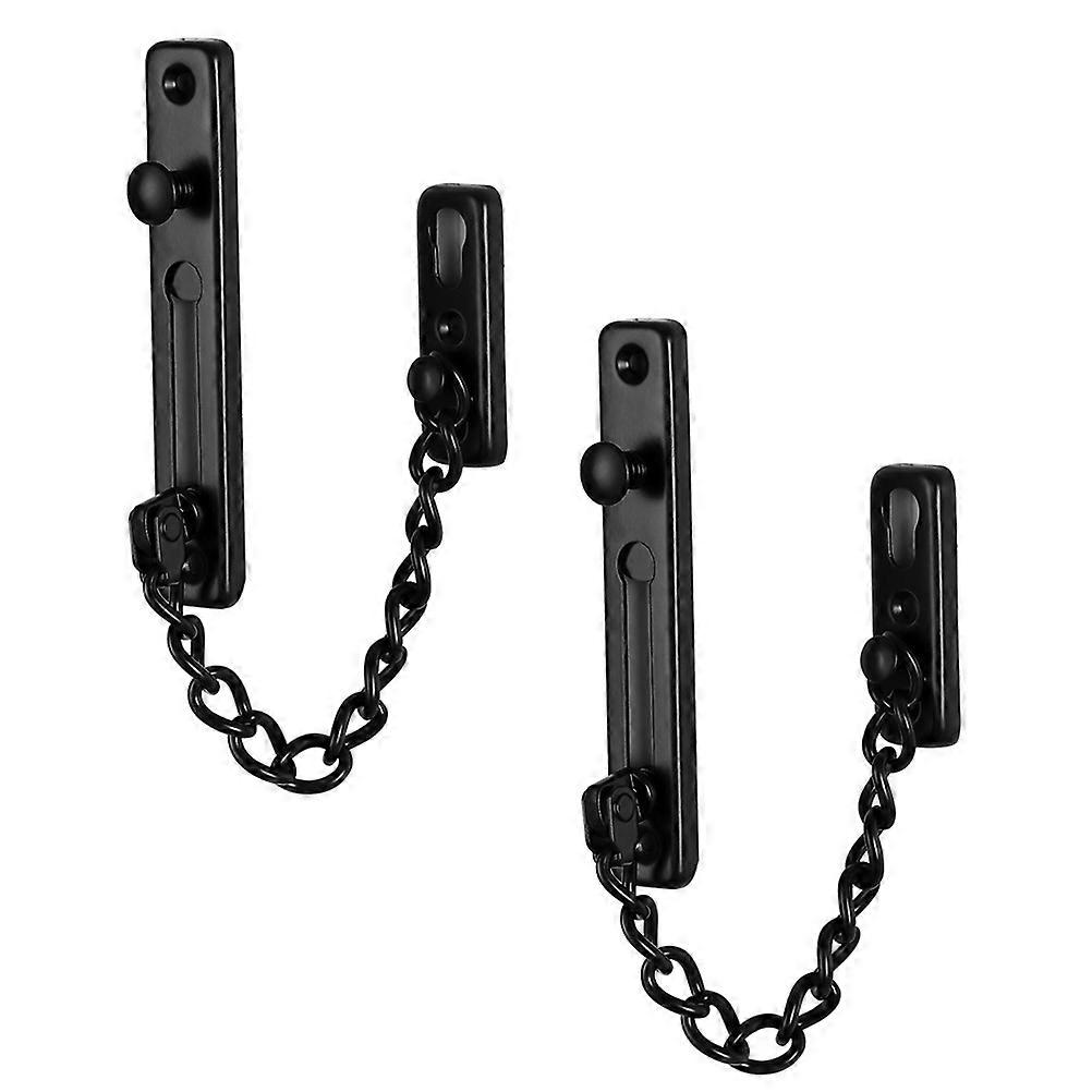 Theft Door Chain Lock Reinforcement Security 2pcs Set Easy Install Durable Protection for Home Interior Doors