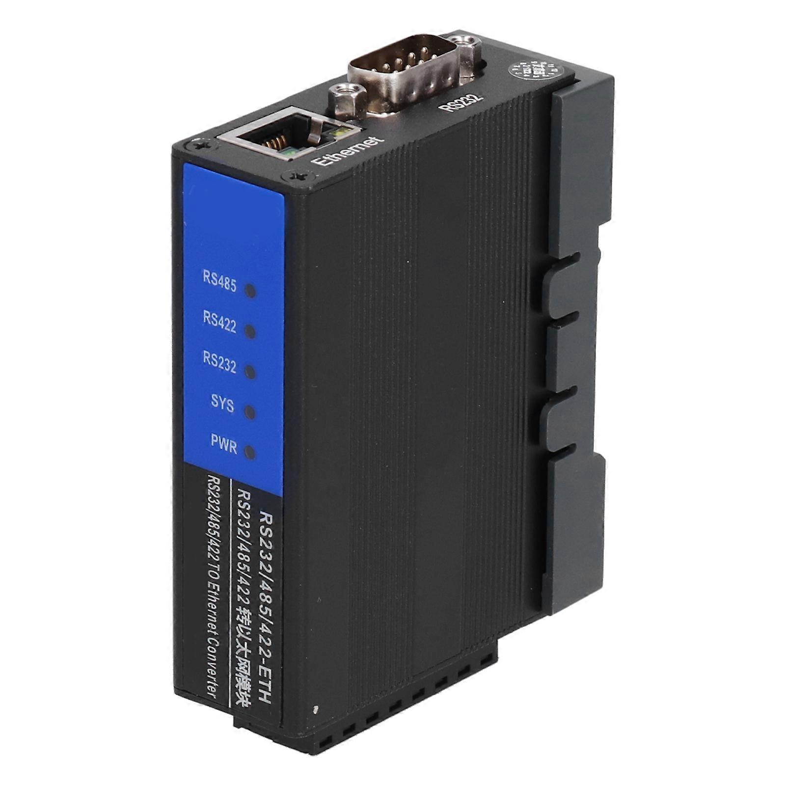 RS232/485/422 to Ethernet Serial Device Server Data Communication Industrial Module DC 9V‑24V