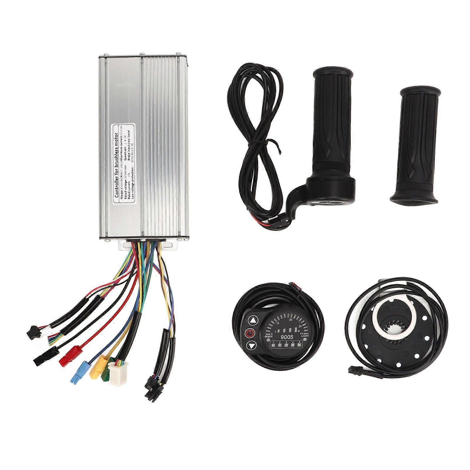 1000W Brushless Controller Kit 30A Square Wave Dual Mode Controller LED900S Display Panel for Electric Bicycle Scooter YMQX)