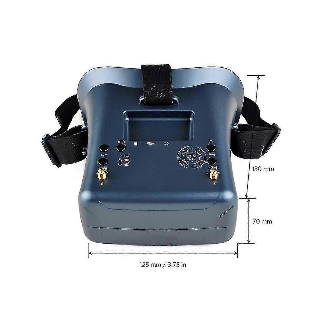 008D FPV Goggle 5.8GHz 40Ch Receiver with DVR 3.7V/2000MAh Battery 4.3 Inch HD LCD 16: 9 for Racing hwy
