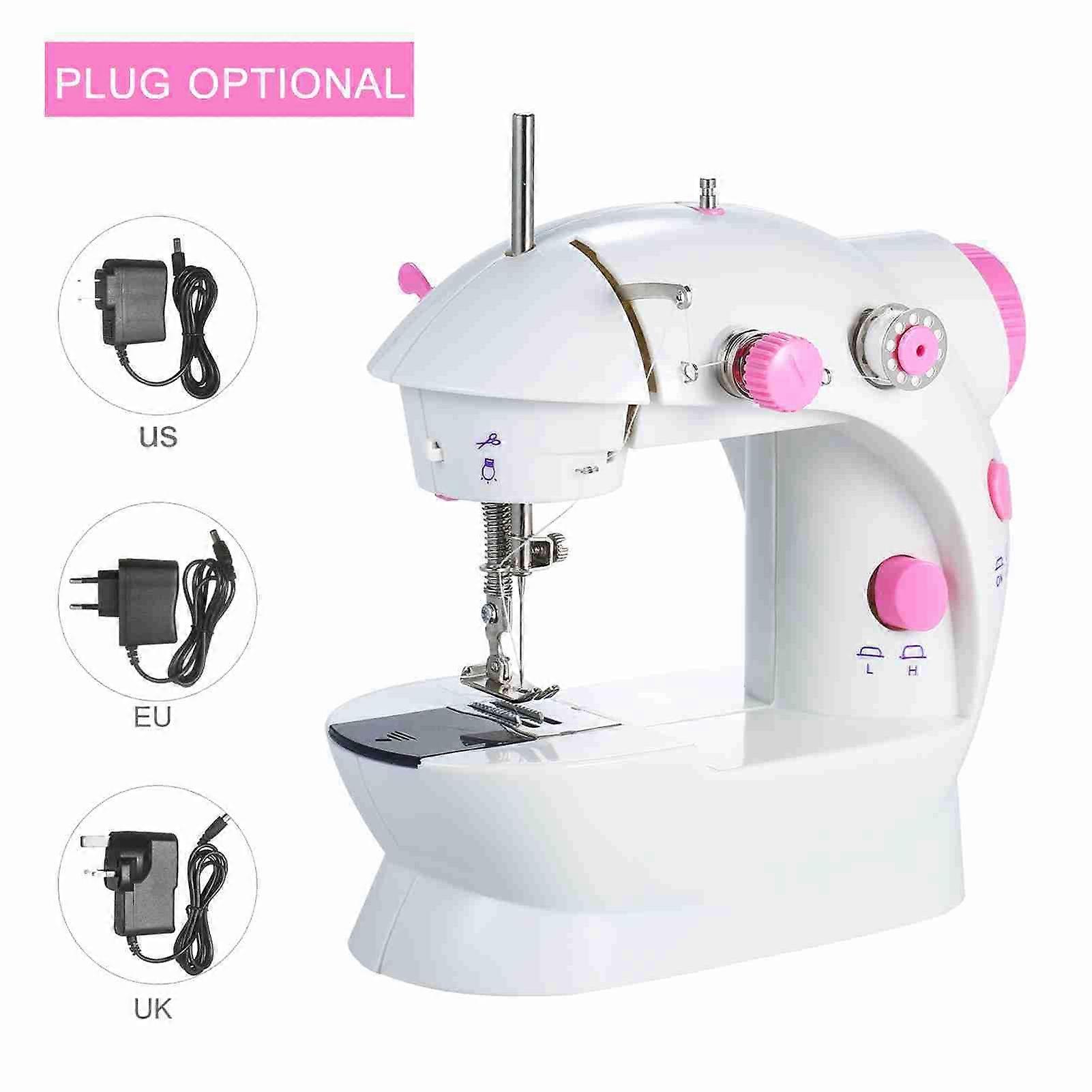 Mini Sewing Machine 2 Speeds Adjustable Household Portable Electric Sewing Machine with LED Light