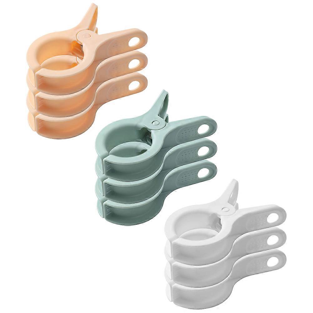 9pcs pinces à linge coupe-vent pinces en plastique épaisses à forte adhérence pour lessive serviettes de plage et chaises pinces à linge multicolores pour une utilisation en plein air