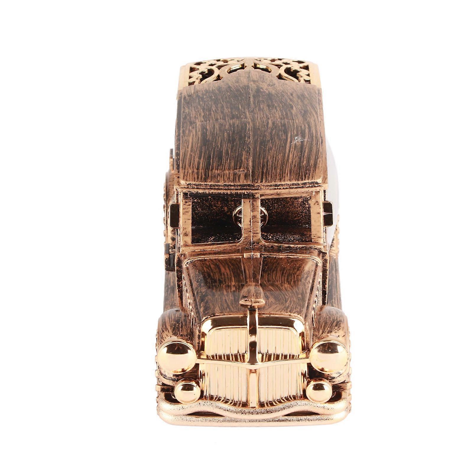 Multi function Desk Alarm Clock Classical Vintage Car Alarm Clock Gift (Bronze)