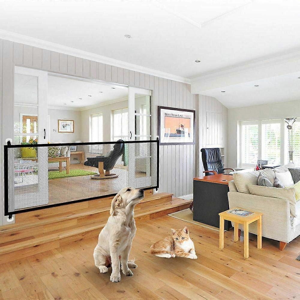 Hot Dog Gate The Ingenious Magic Pet Gate Made of Mesh for Dogs, Protects and Installs Dog Fences in One Size