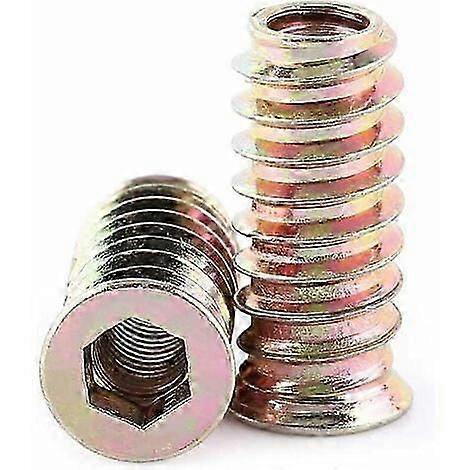 Pack of 20 M10 Zinc Alloy Threaded Hex Nuts, Zinc Alloy Insert Nut Combo (M10x25mm)