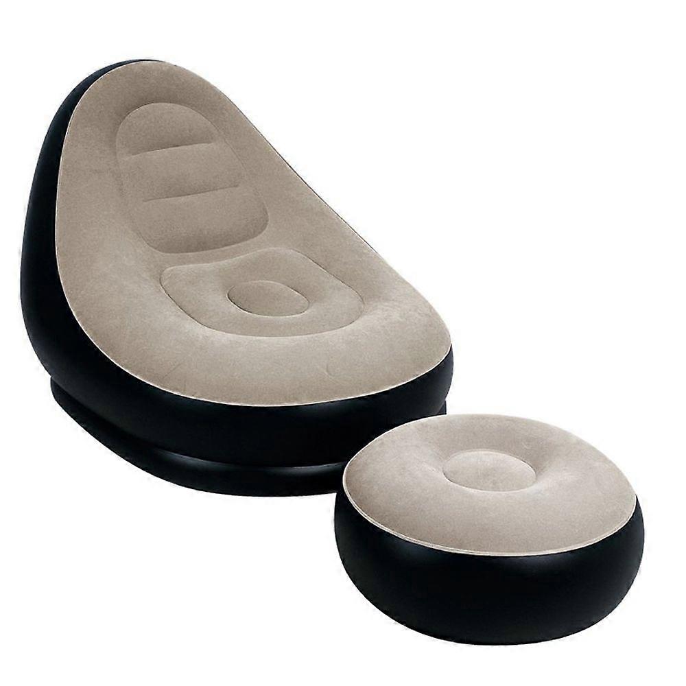 Portable Inflatable Sofa Flocking Couch Set Convenient Inflatable Sleeping Bed for Outdoor Camping Travelling Office Noon Break Inflatable SofaYMHC