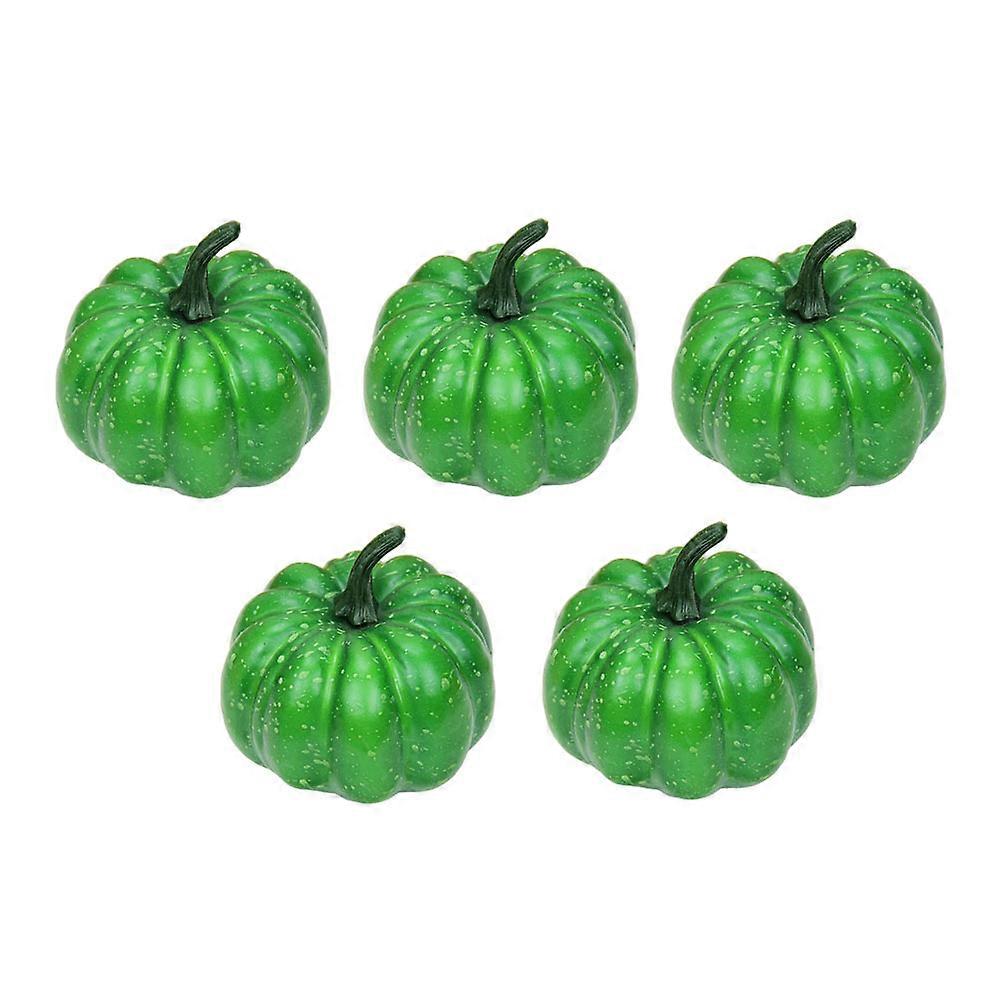 Artificial Pumpkin Decors Simulated Pumpkin Ornaments Family Friends Celebration 8.50X8.50X4.50CM Decorative 5Pack