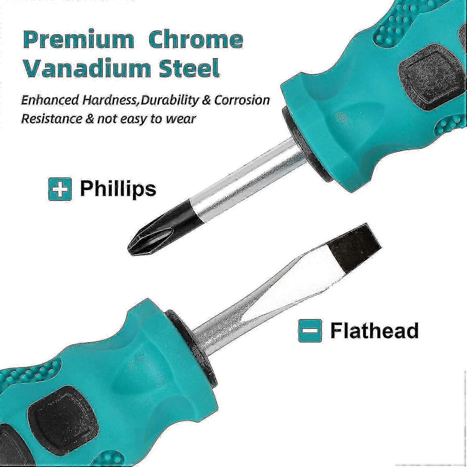 Magnetic Screwdriver Set 10pcs - 5 Phillips & 5 Flat Head Precision