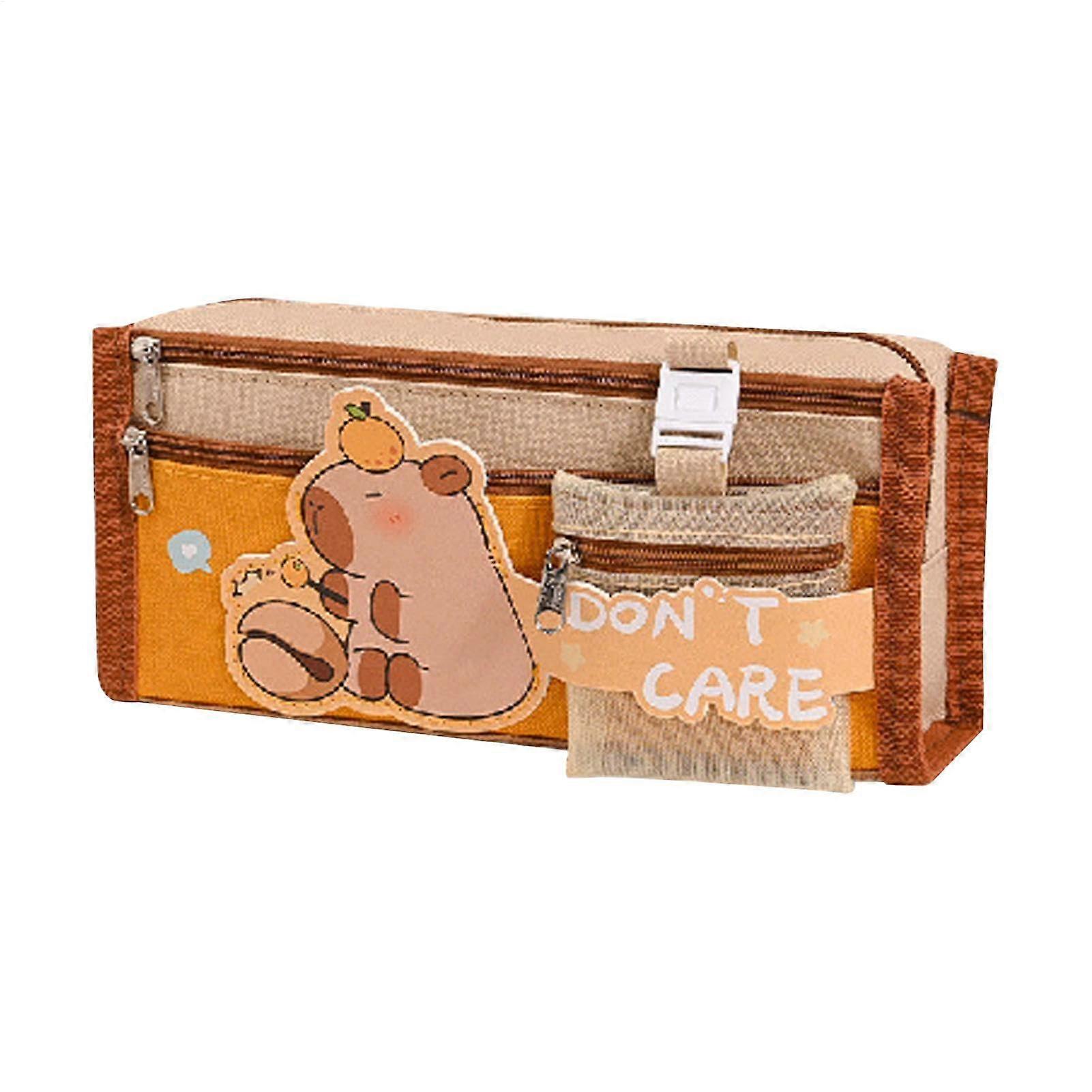 Animal Stationery Set Multi Layer Pencil Case Large Capacity Notebooks Sticky Notes And Stickers Durable Storage Case