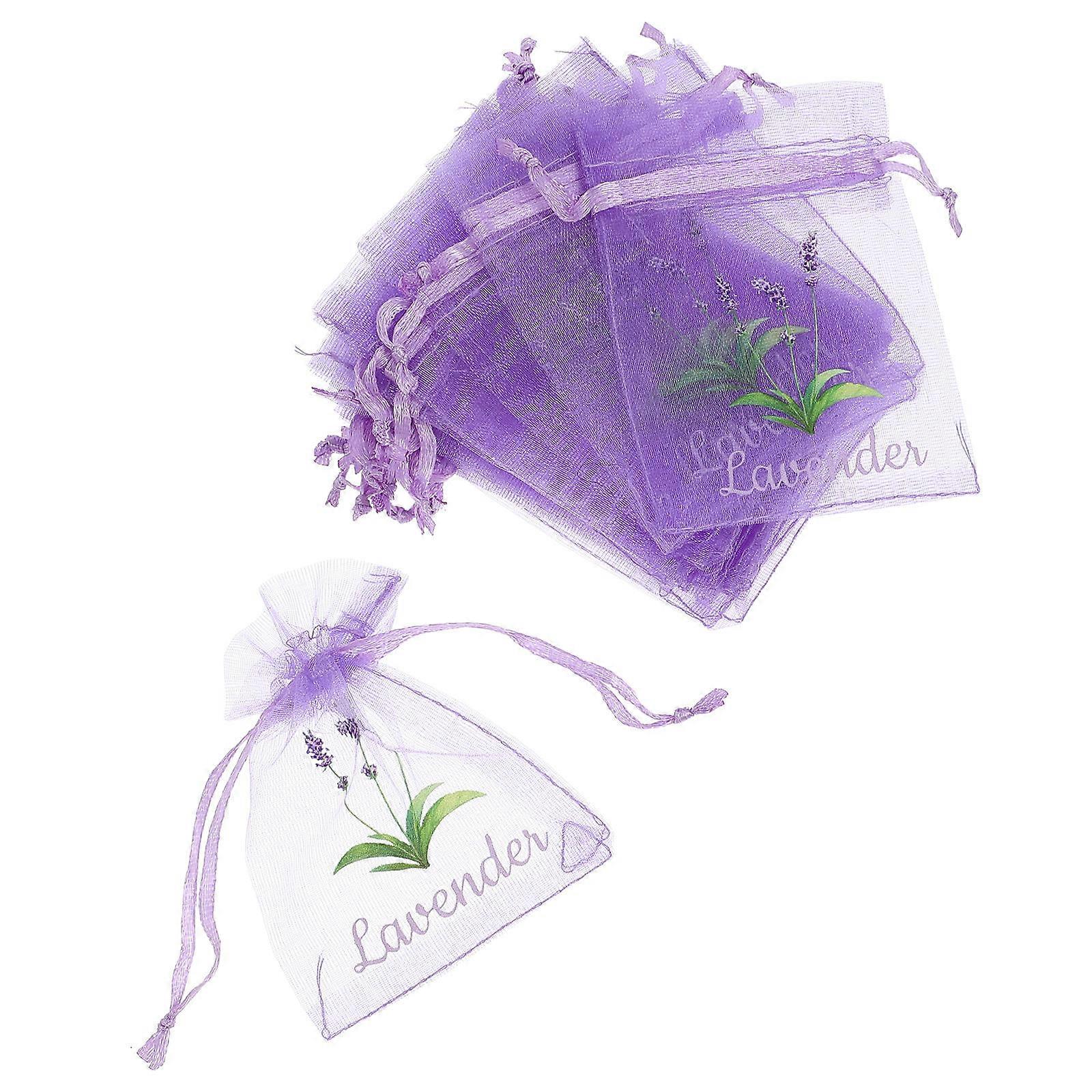 20pcs Lavender Sachet Bags, Refillable Mesh Drawstring Pouches for Storage, Space Saving Design Closure for Organizing