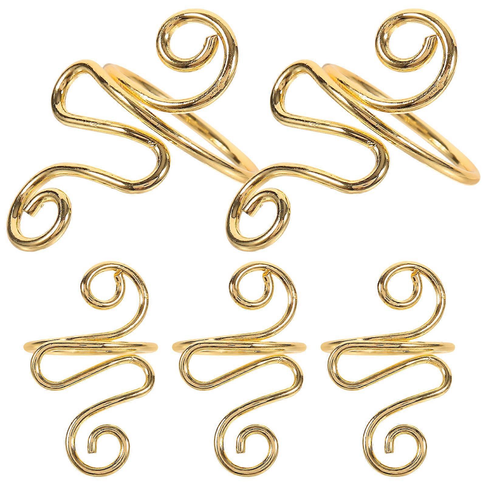 Knitting Markers Rings Circular Electroplated Aluminum Alloy Yarn Guide Tension Adjustment 5Pcs