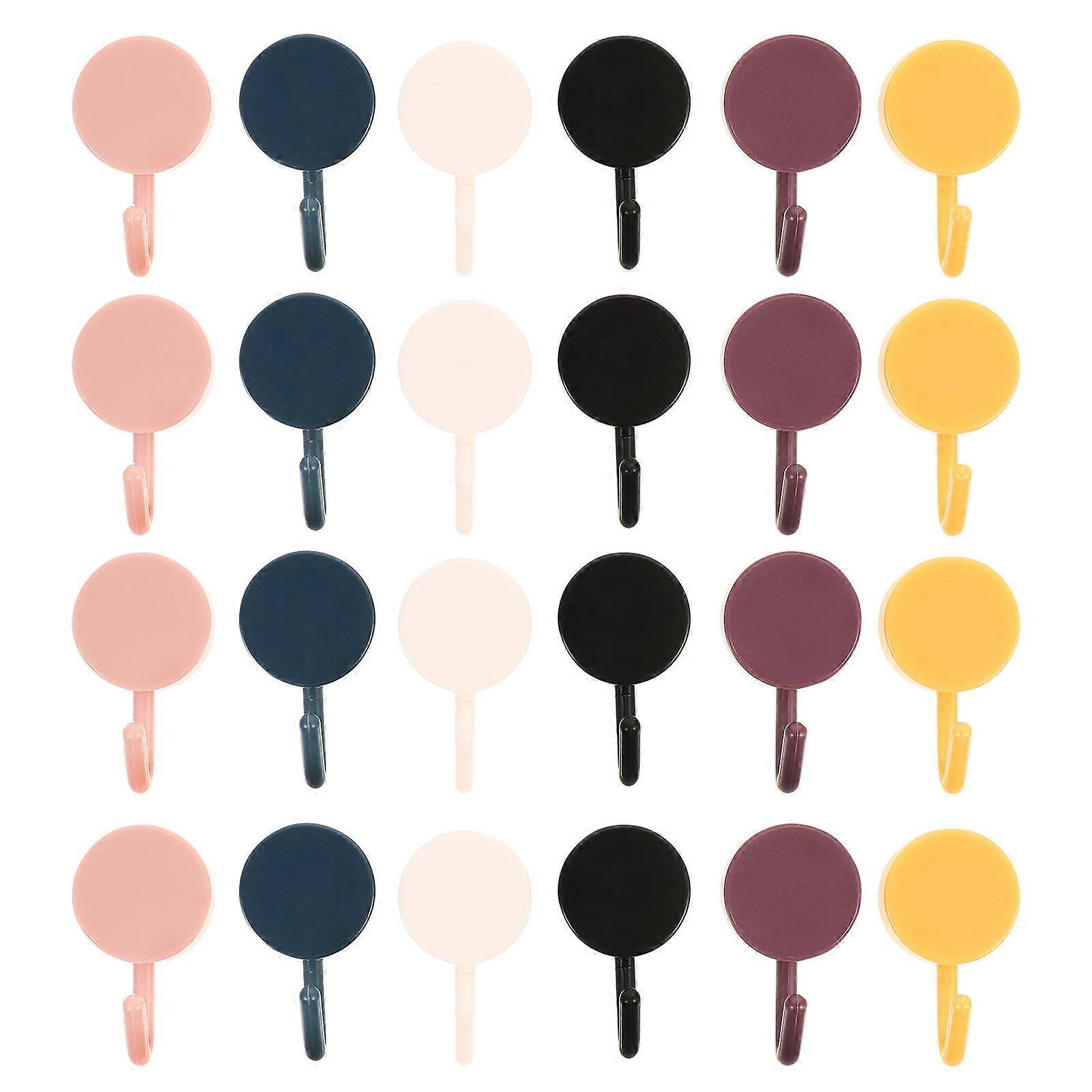Adhesive Hooks Cute Utility Hooks Multipurpose Punch Free Door Hooks Self Adhesive Bathroom Kitchen Hooks Hanging Rust Resistance 30Pcs