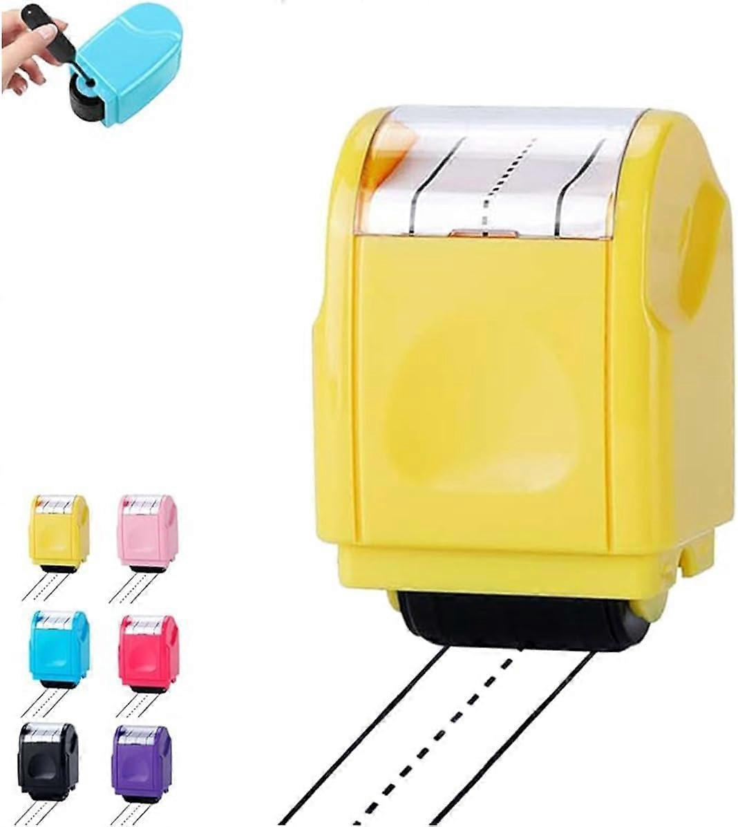 Race Track Stempelrolle Auto Track Stamp Roller Dashed Handwriting Lines Practice Tool Yellow Writing Line Stamp Roller