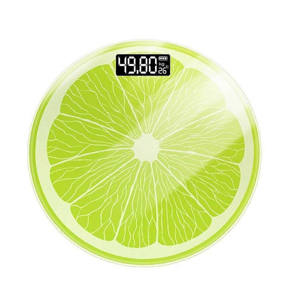 Digital Body Weight Scale with Temperature Display, Accurate Weighing, Lemon Design for Home Use