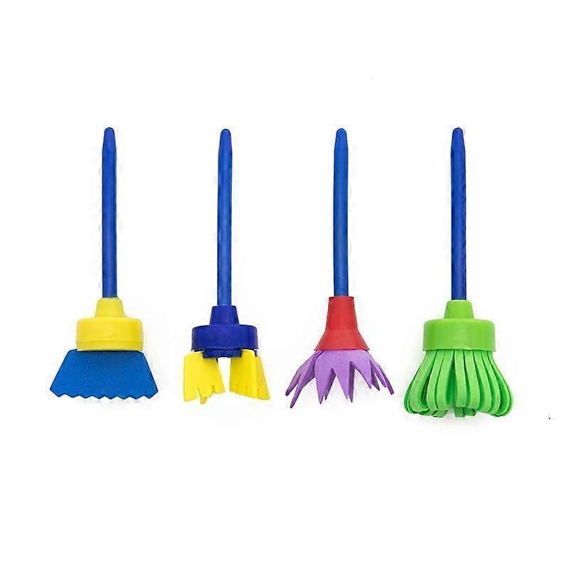 Barnas Sponge Brush Maleri Tool Set DIY Rubbing EVA Stamp