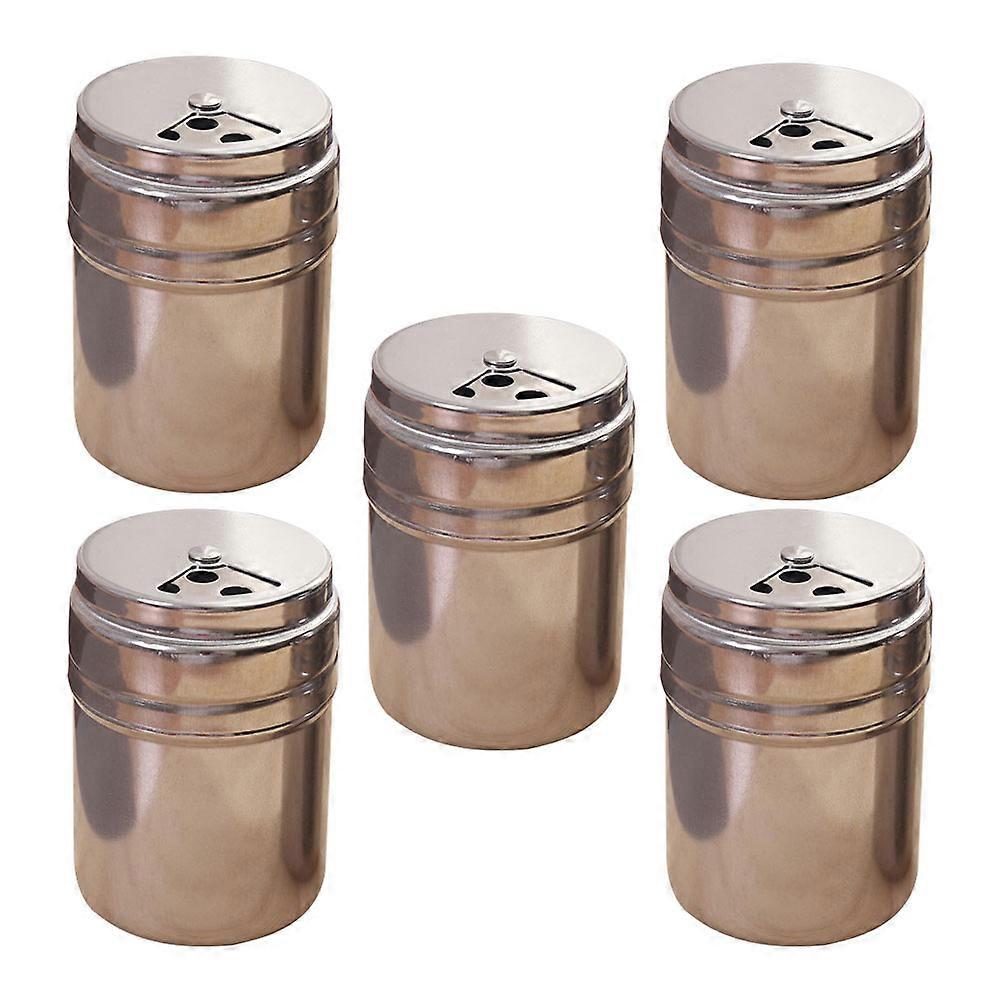Spice Storage Containers Spice Jar Set Kitchen Storage Container 7.5X5X5CM Stainless Steel Keeps Spices Fresh 5Pack