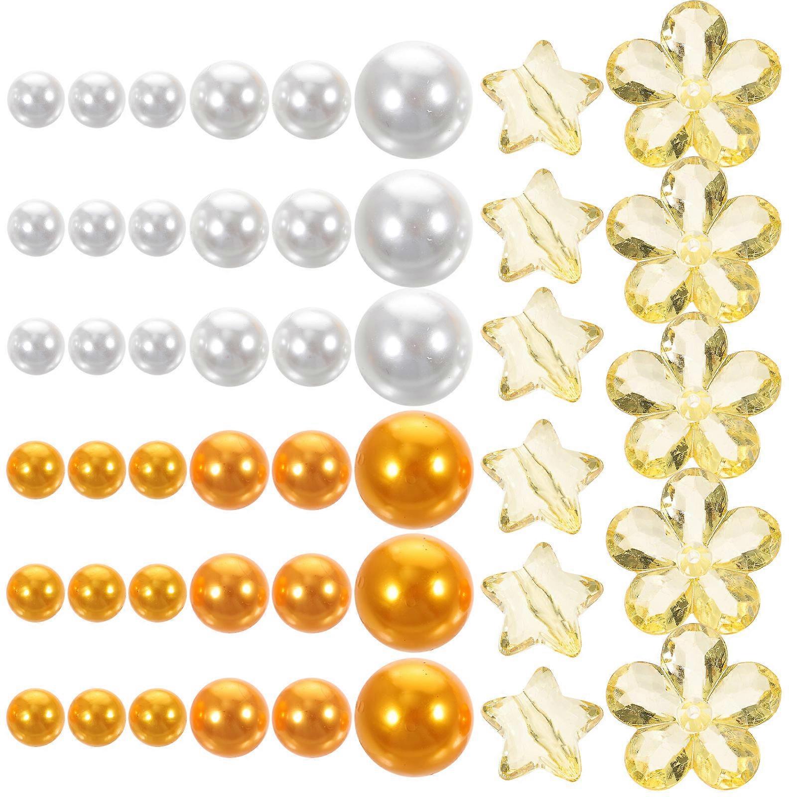 Orange Resin Vase Filler Pearls for DIY Decorative Pearls for Vases Bright Color Never Fade