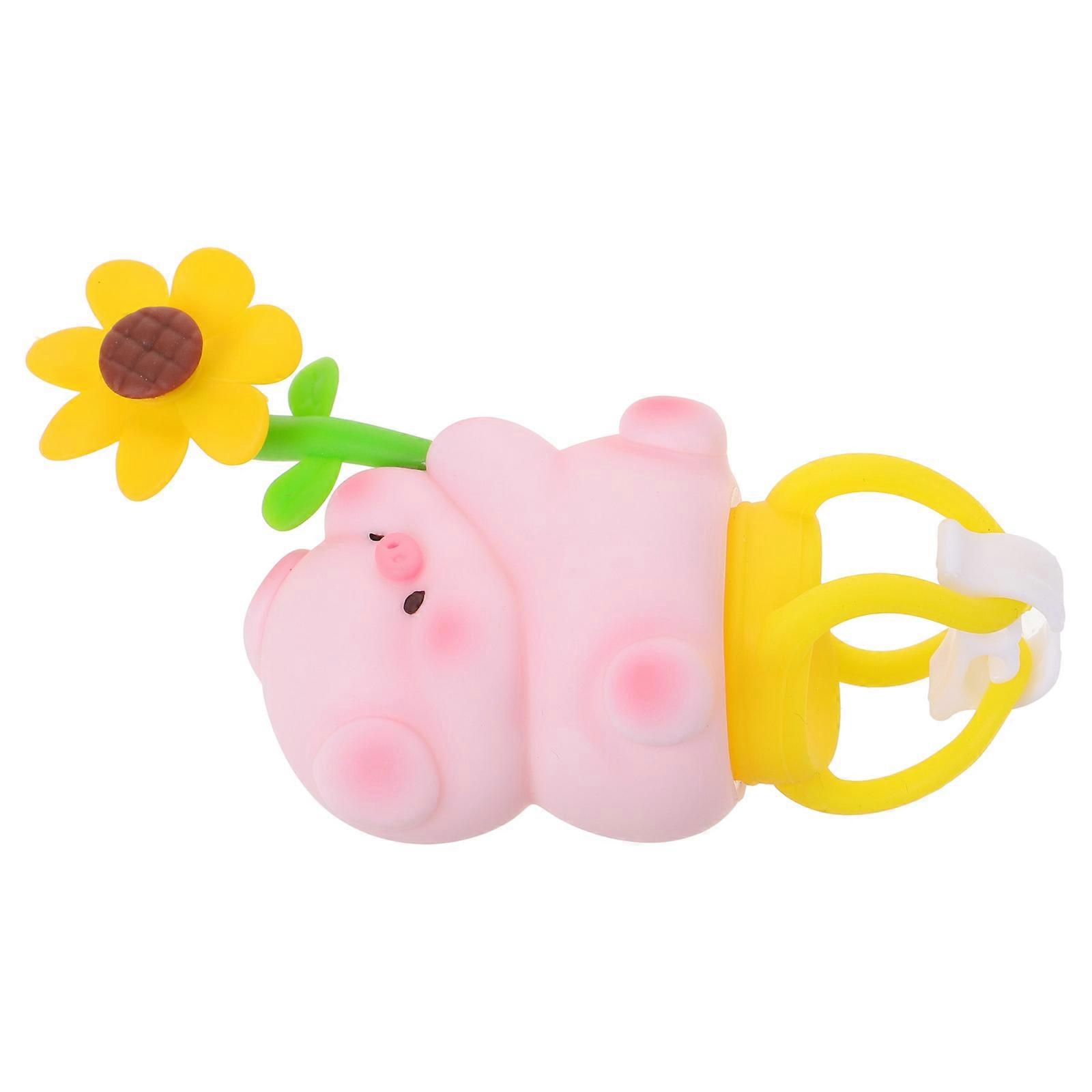 Pig Bike Ornament Durable Handlebar Decor for Bicycles and Motorcycles – Unique Pig Decoration Adds Charm and Individuality for Cycling Enthusiasts