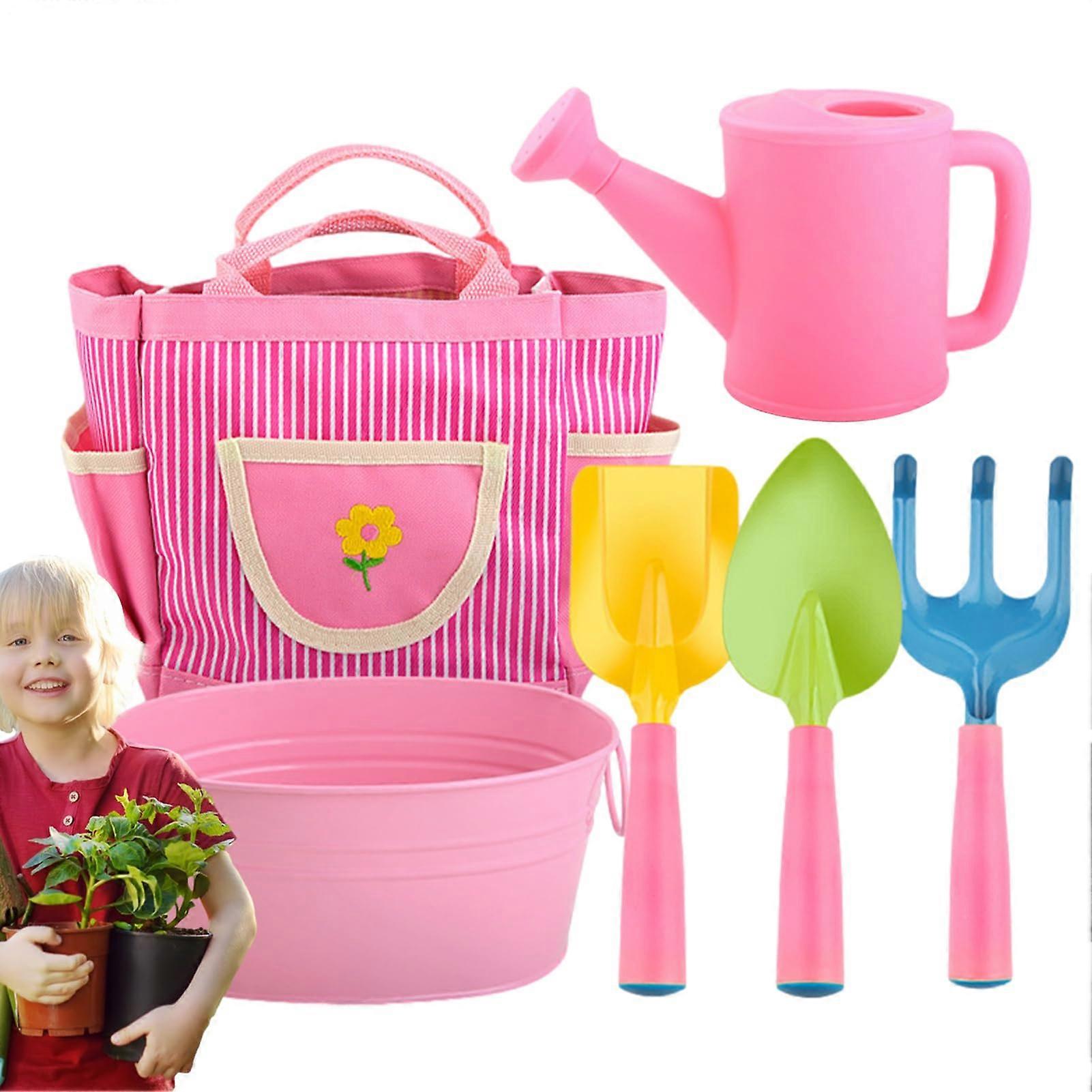 Kindergarten Tools Set, Children's Garden Toy 6x Backyard Farm Digging Weeding