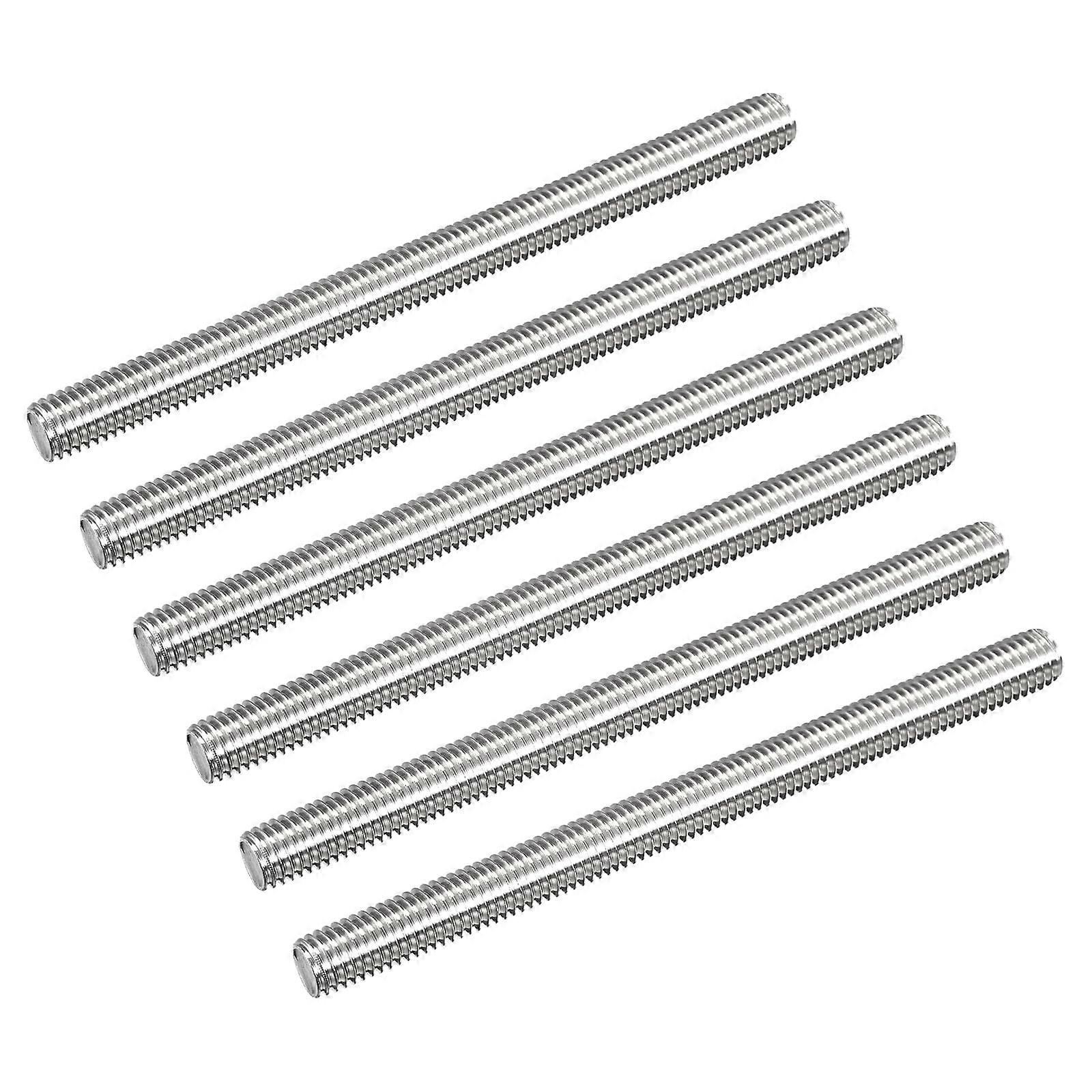 Fully Threaded Rod M10 x 130 mm 1.5 mm Thread Pitch 304 Stainless Steel Right Thread Rod Rods Pack of 6 M10x130mm
