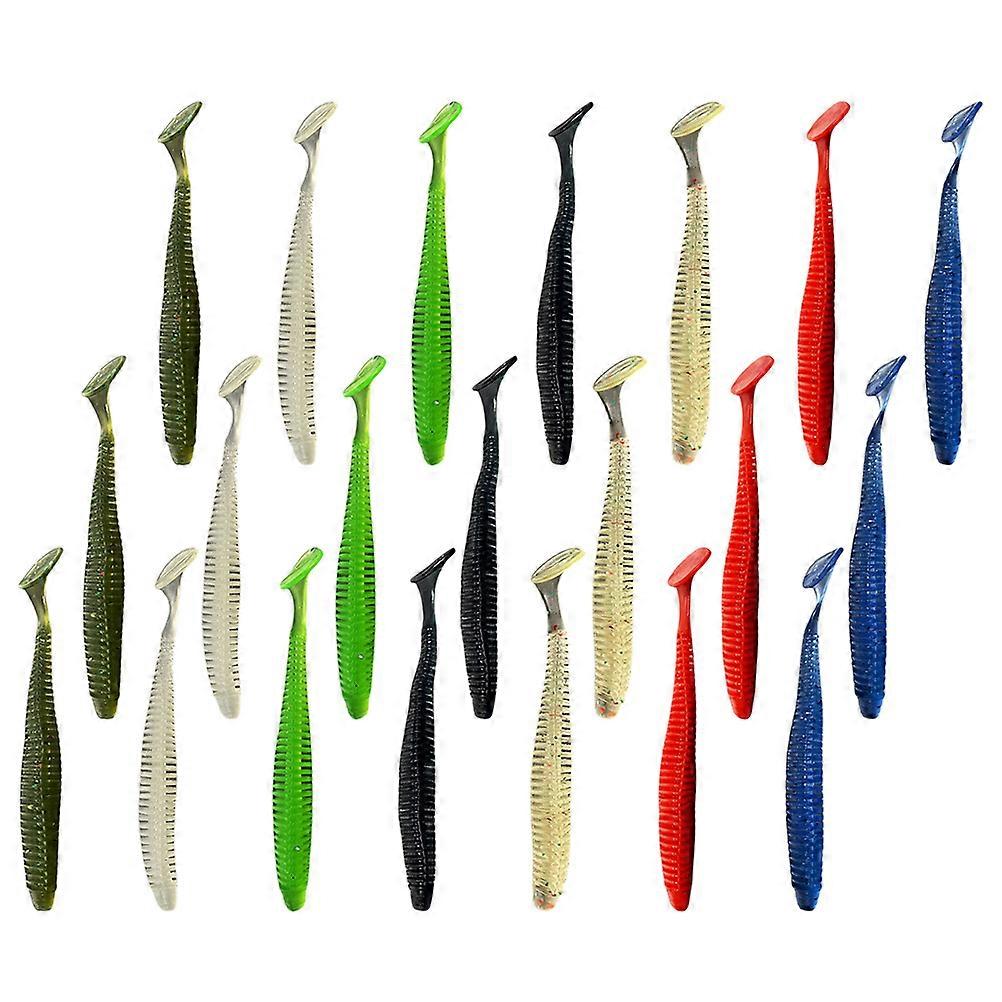 Portable Fishing Lure Made of PVC in Assorted Color for Fishing Use with Special Shape Design and Durable Quality 21 Pieces