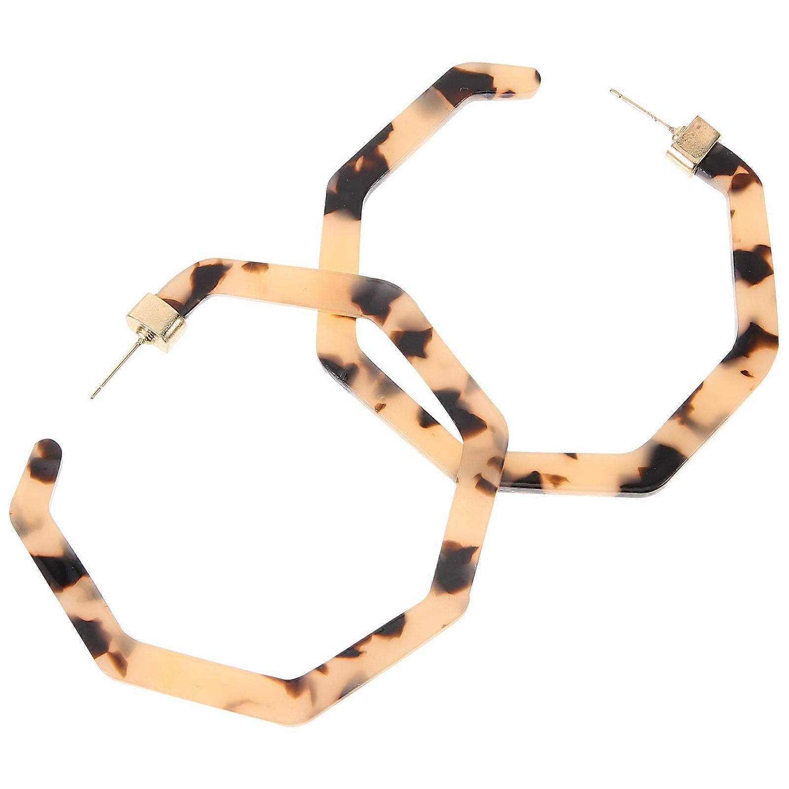 Acrylic Ear Pendant 1Pair Multi Lightweight Simple Earrings with Leopard Pattern for Decor