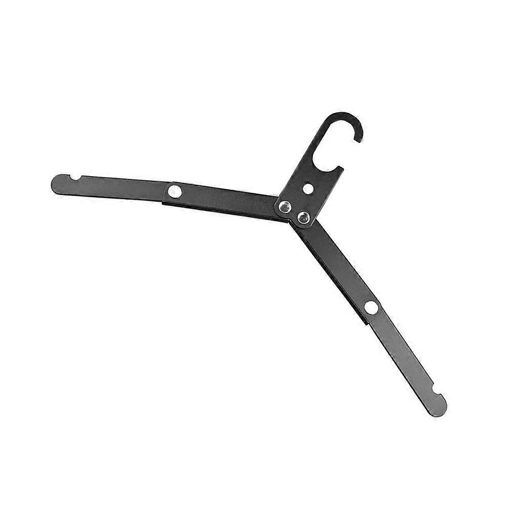 Black Aluminium Alloy Folding Clothes Hanger for Outdoor Use Sturdy Practical 7.8 Inches