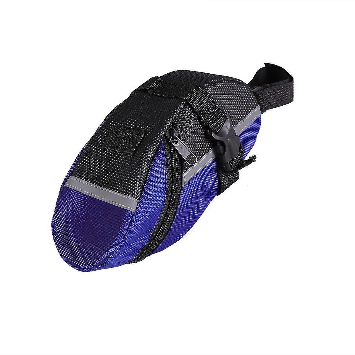 Mountain Bike Saddle Bag for Bicycle Use with Waterproof Tail Bag Blue