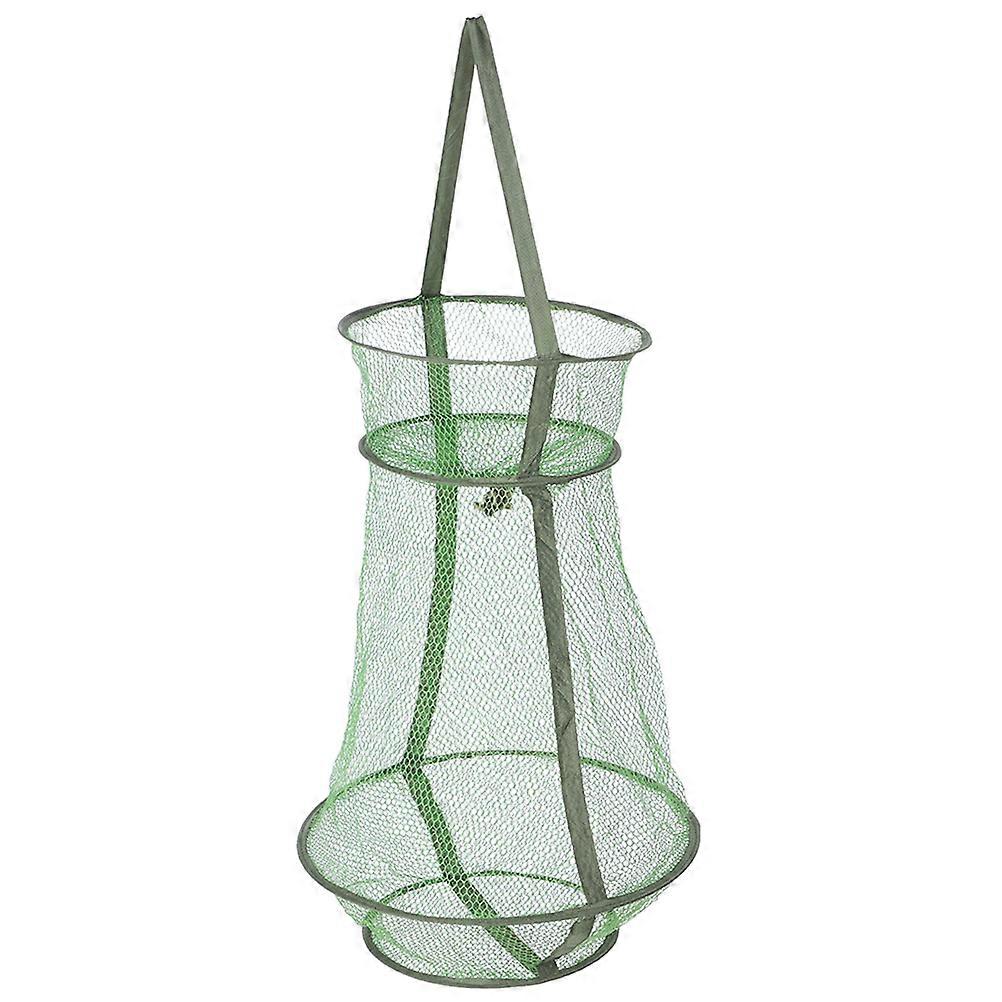 Fish Guard Netting Reusable Fishing Net Basket Outdoor Fishing Large Capacity Collapsible 1Set