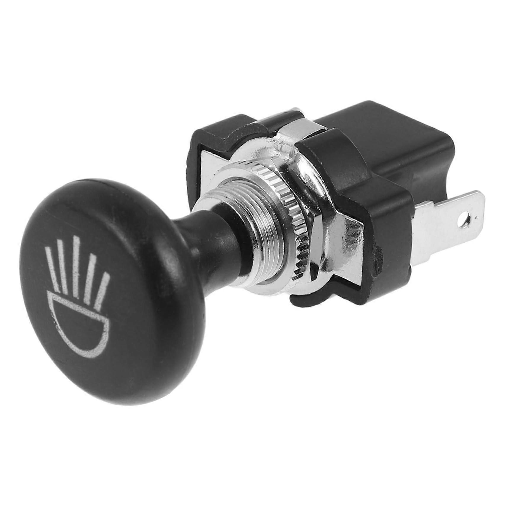Headlight Switch For Golf Cart Push-Pull Style Replacement Black Plastic