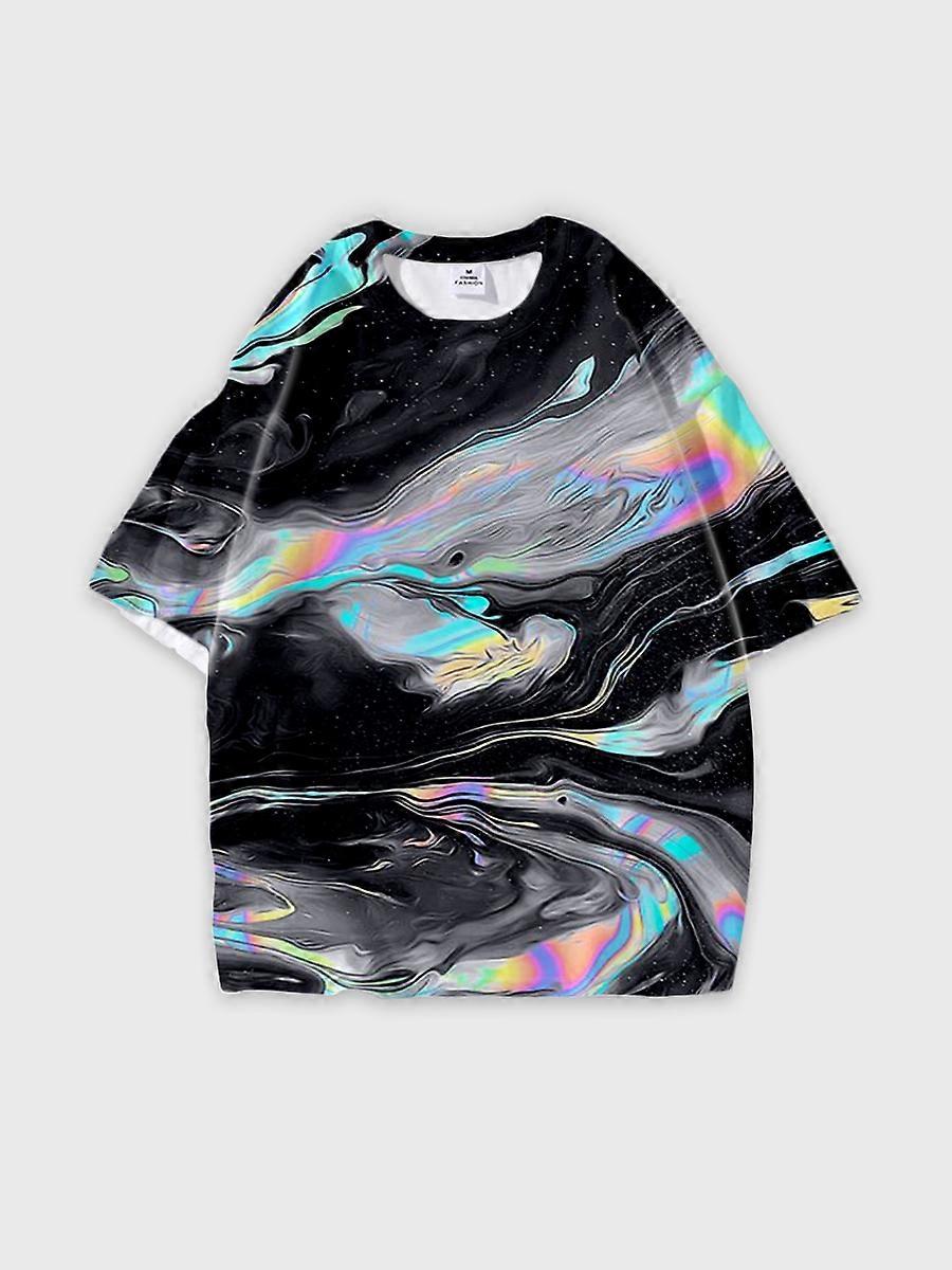 T-shirt round neck Pattern loose short sleeve B506