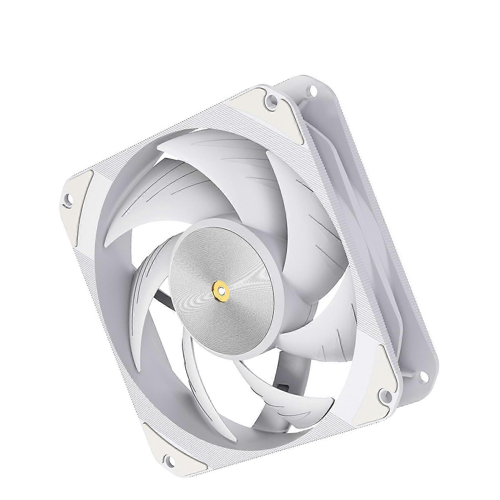 Hydraulic Bearing Computer Cooling Fan 120mm Low Noise High Performances Computer Fan Easy to Carry for Desktop PCs Use  White