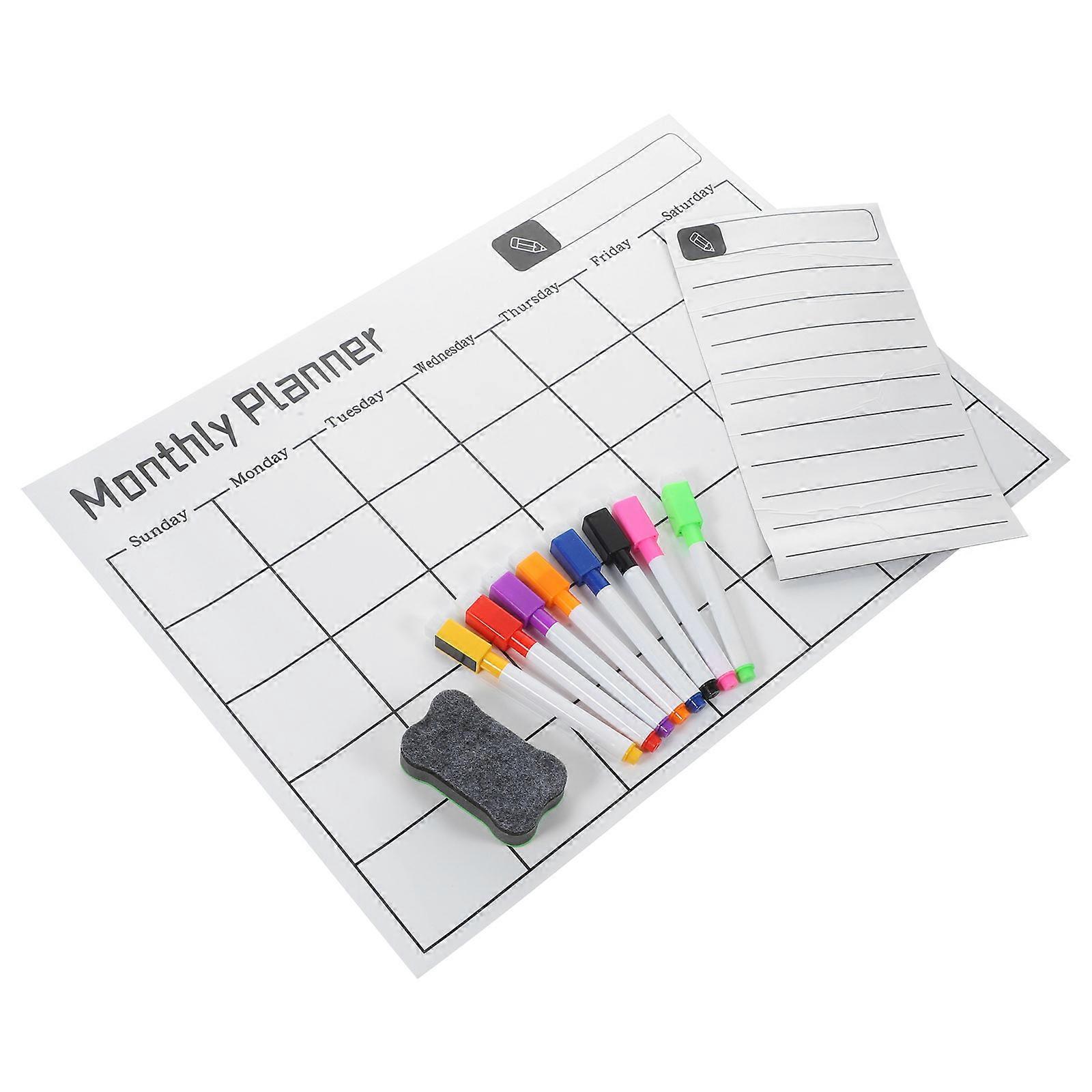 Magnetic Planning Board Dry Erase Board for Home Use 1Set Weekly Daily Organizer