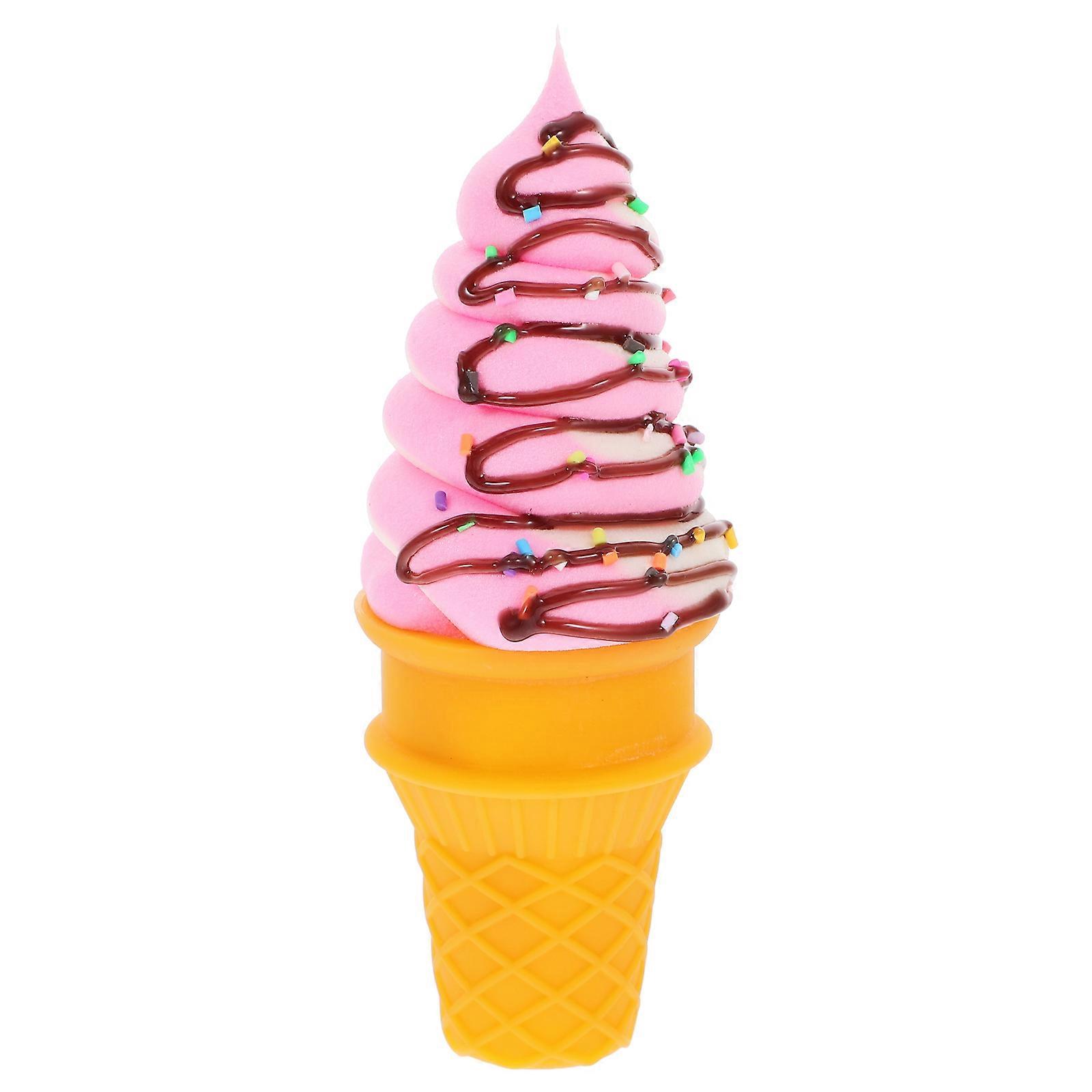 It sounds like you're referring to a **faux ice cream cone** — a **realistic artificial ice cream model** often used as a **photography prop**,