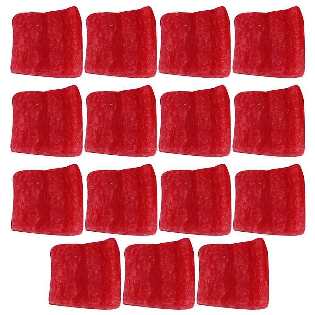 Simulated Pepper Slice Model 25Pcs Red Lifelike Detail PVC Artificial Vegetable Slices for Display