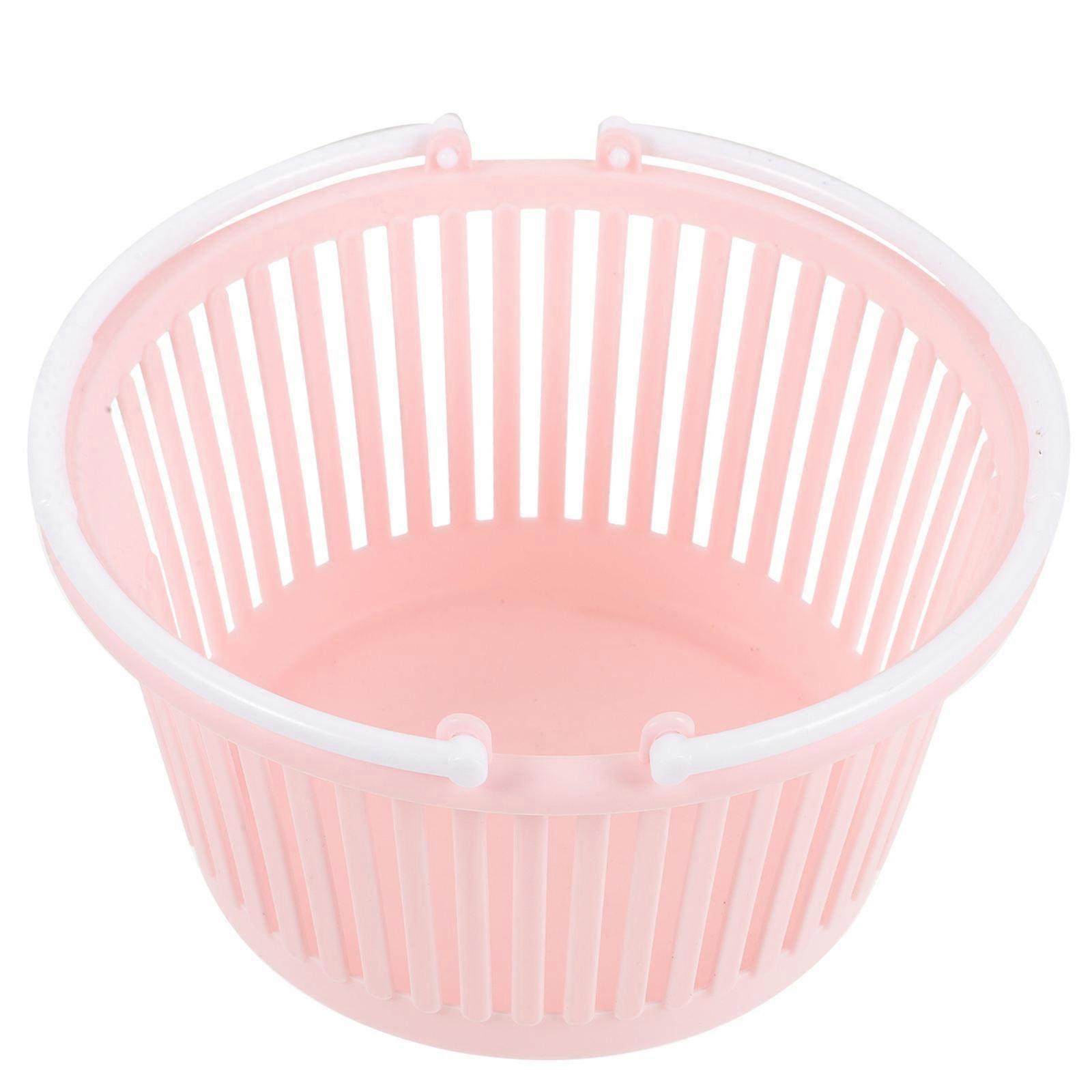 3 Pieces Pink PP Material Storage Baskets for Home Use Versatile Desktop Organization