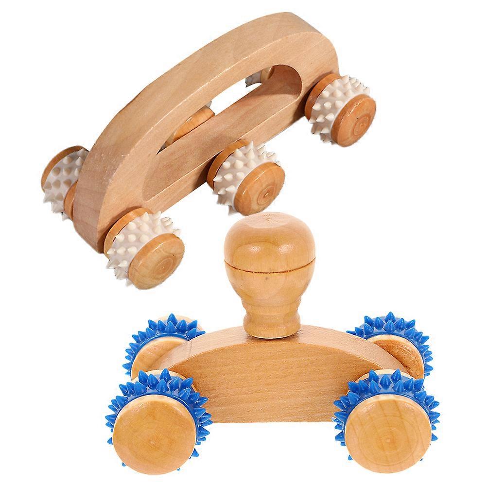 2Pack Wooden Body Massager For Home Use And Gym Assorted Color Relief