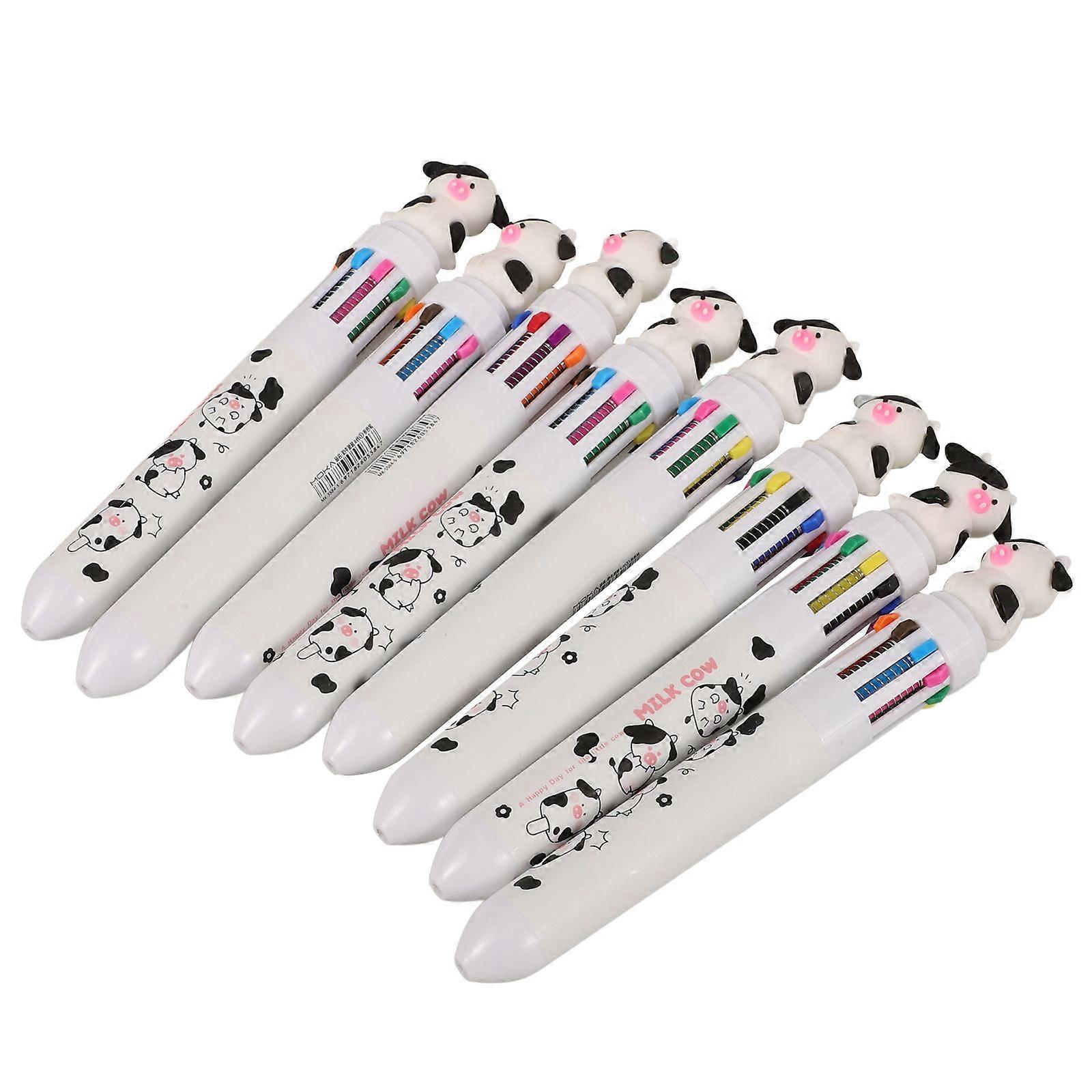 Smooth Writing Ballpoint Pen For Children Party Favor Pens Multi-Color 8Pcs 0.5mm Tip
