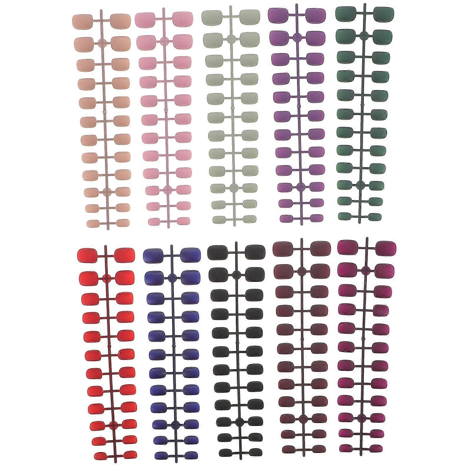 240Pcs Press On Nails Kit Short Detachable Fake Nails For Nail Art Lovers Durable ABS Material Ideal For Home Use Salon DIY Occasions