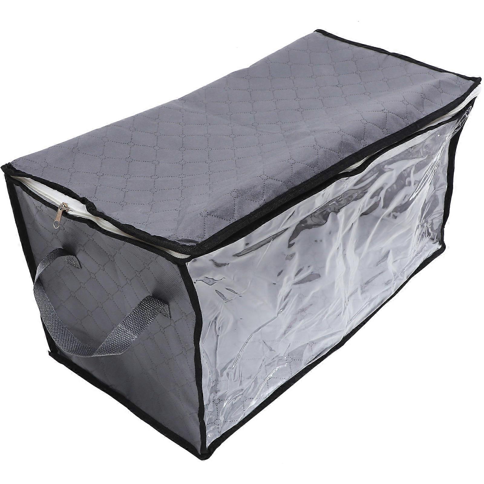 Blanket Container Foldable Closet Organizer Out-Of-Season Packing Moving Travel Camping 58x31x30cm Non-Woven Fabric 1Set