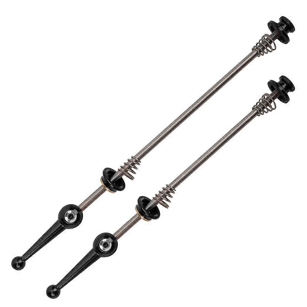 Quickrelease skewer lever alloy folding bike axle set (BLACK) Black