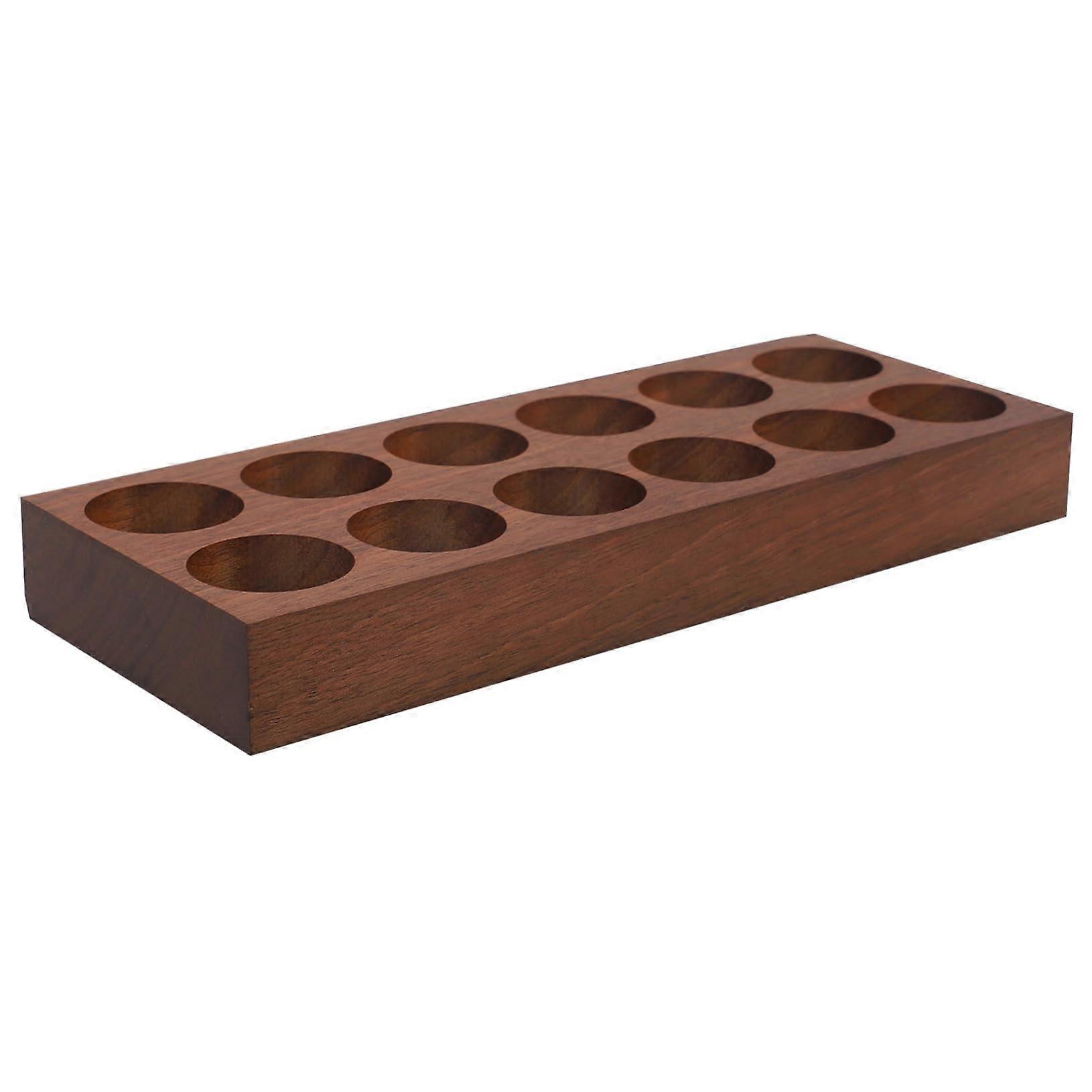 Coffee Bean Bottle Base, Test Tube Holder for Display, Wooden Storage Rack for Coffee Tubes and Test Tubes