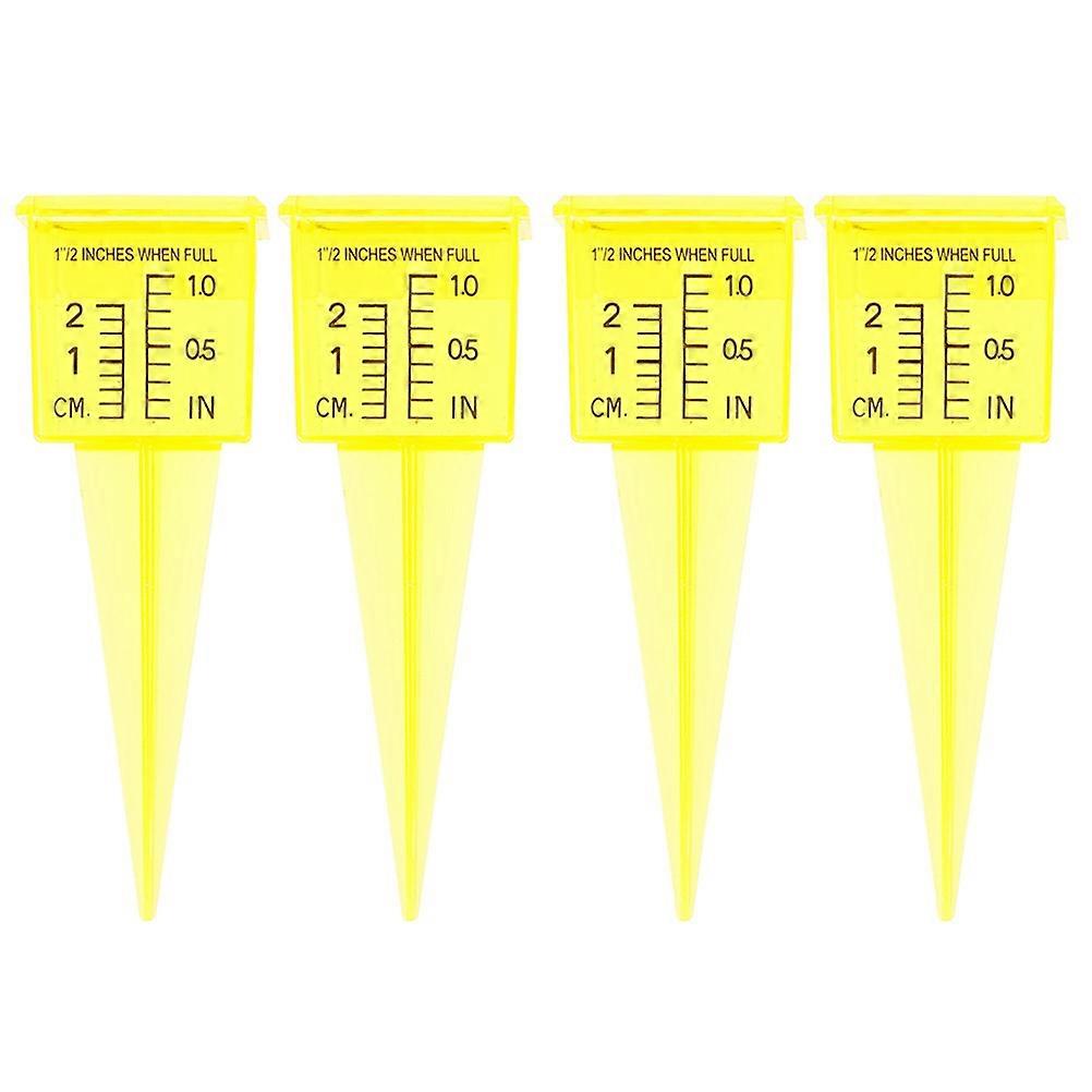Outdoor Rain Gauge Set 5Pack For Gardeners Monitoring Rainfall In Cylindrical Plastic Colorful Design