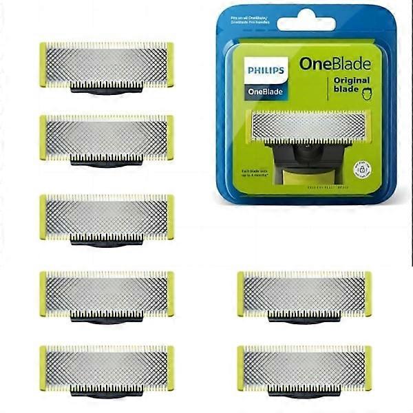 Lâminas de reposição em aço inoxidável Philips compatíveis com barbeadores elétricos (modelo QP250/50) + 6 peças