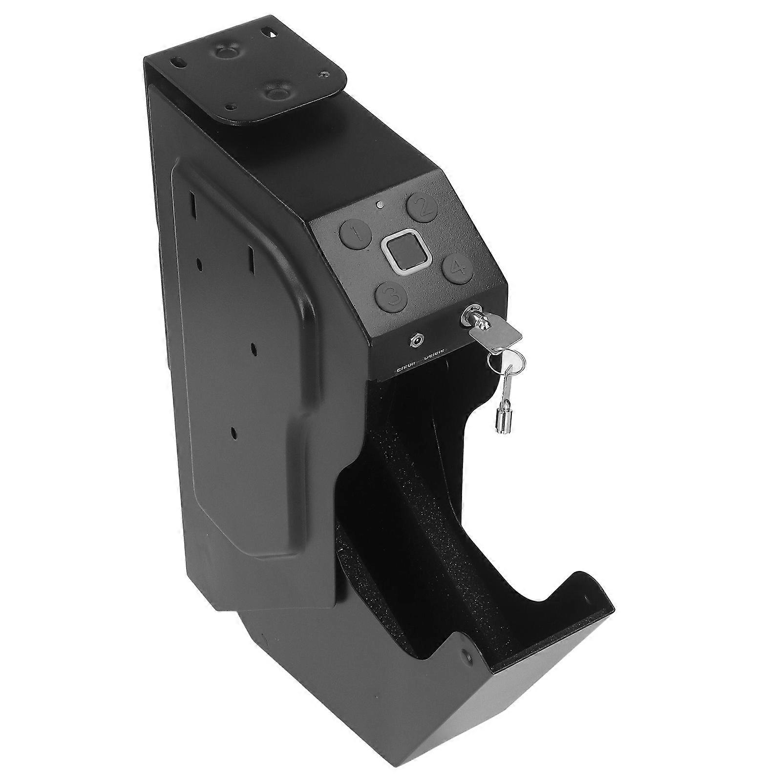 Security Safe Steel Portable Safe Box for Desk Bed Side with Fingerprint Pin Code Key Access 